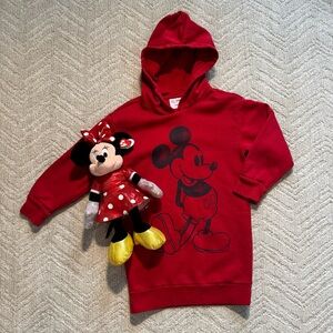 GAP Disney Sweatshirt Dress - Small & TY Minnie Mouse